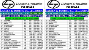 Read more about the article Larsen & Toubro Dubai Jobs Delhi Interview: Massive Hiring for Skilled & Unskilled Positions